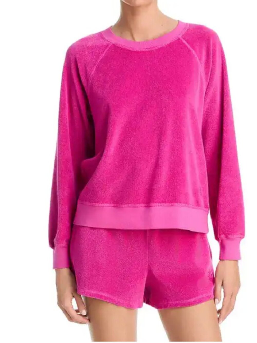 Xirena Pierre Sweatshirt Pink Terry Cloth Pullover Sweatshirt